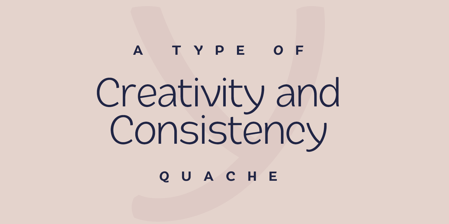 Beispiel einer Quache Regular Condensed-Schriftart